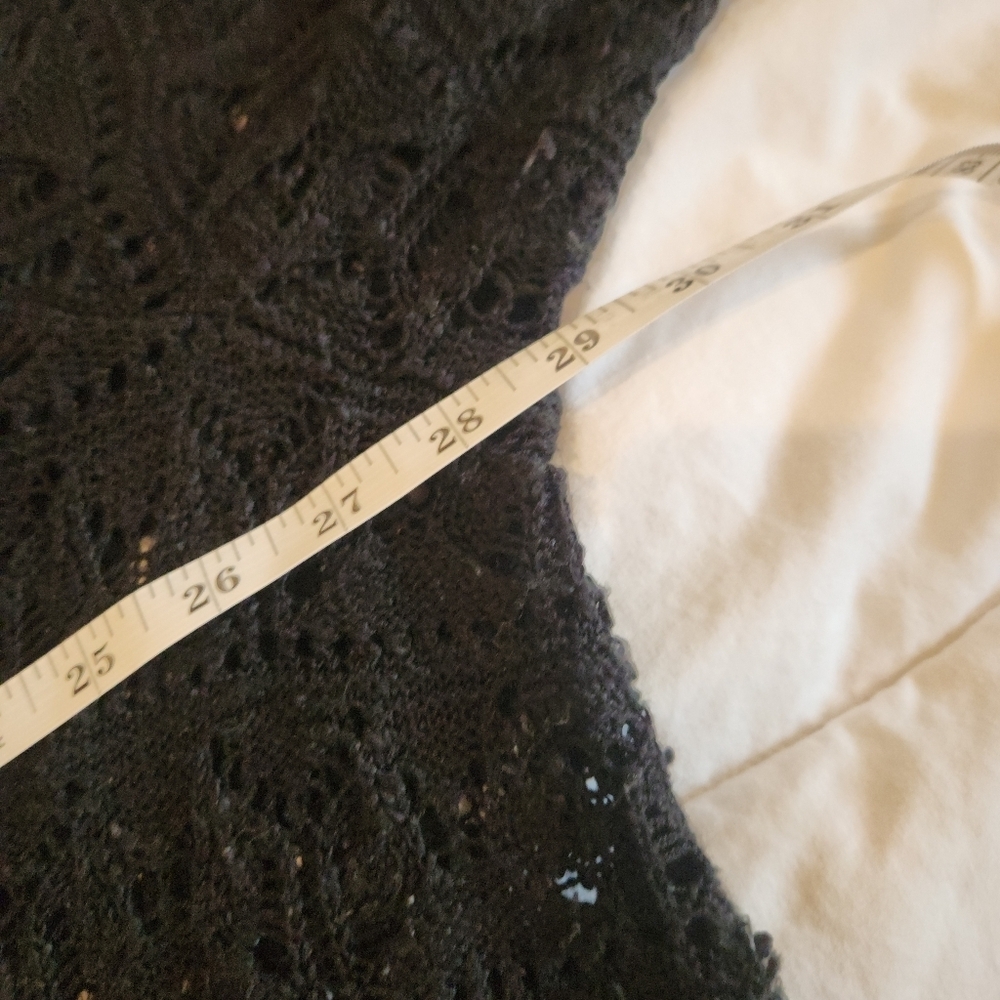 Lane Bryant Open Knit Black Cardigan Size 22 - Picture 4 of 7